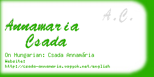 annamaria csada business card