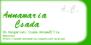 annamaria csada business card